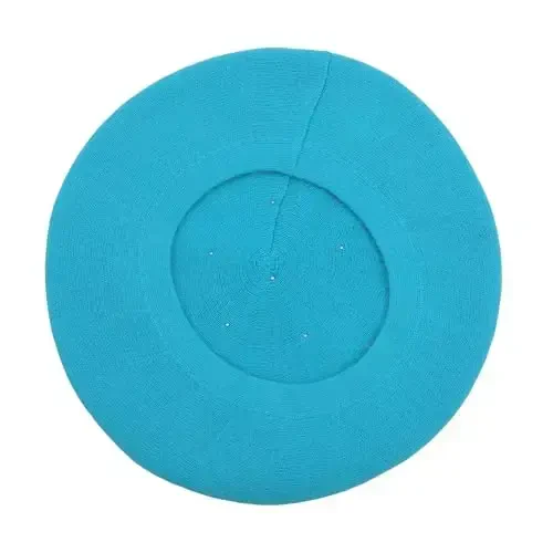 ZLYC Womens French Beret Hat Reversible Knitted Thickened Warm Cap for Ladies Girls - 6