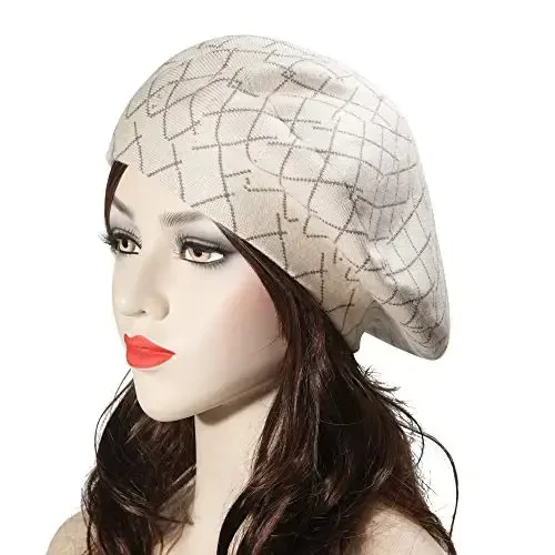 ZLYC Womens French Beret Hat Reversible Knitted Thickened Warm Cap for Ladies Girls - 3