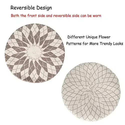 ZLYC Womens French Beret Hat Reversible Knitted Thickened Warm Cap for Ladies Girls - 5