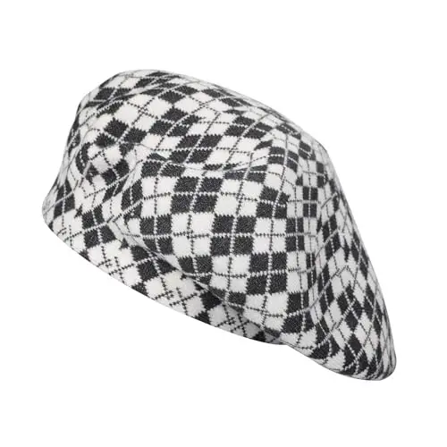 ZLYC Womens French Beret Hat Reversible Knitted Thickened Warm Cap for Ladies Girls - 4
