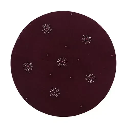 ZLYC Womens French Beret Hat Reversible Knitted Thickened Warm Cap for Ladies Girls 