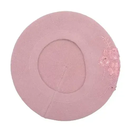 ZLYC Womens French Beret Hat Reversible Knitted Thickened Warm Cap for Ladies Girls - 4