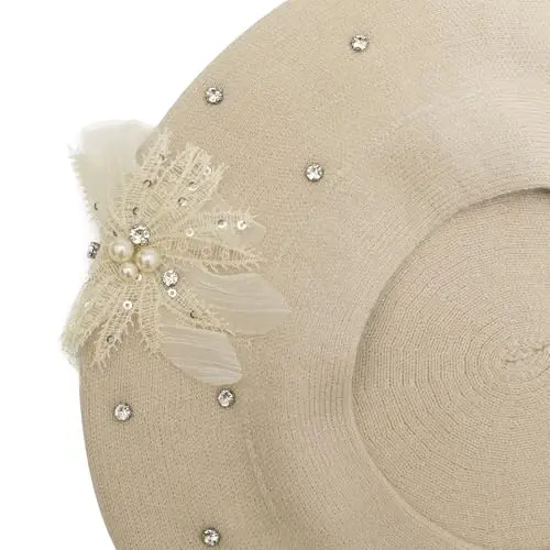 ZLYC Womens French Beret hat, Reversible Solid Color CasModazoneere Mosaic Warm Beret Cap for Girls - 4