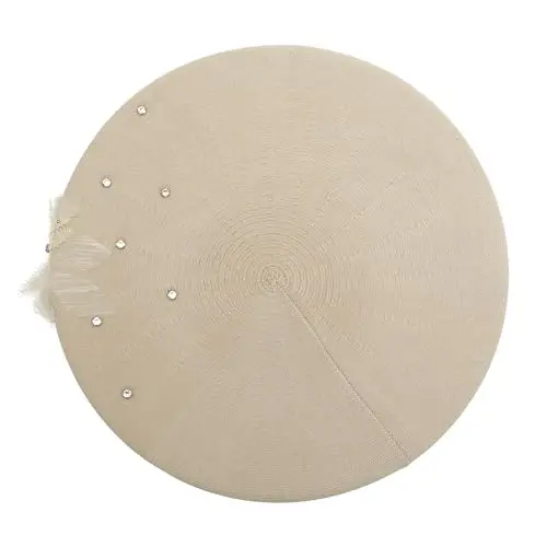 ZLYC Womens French Beret hat, Reversible Solid Color CasModazoneere Mosaic Warm Beret Cap for Girls - 5