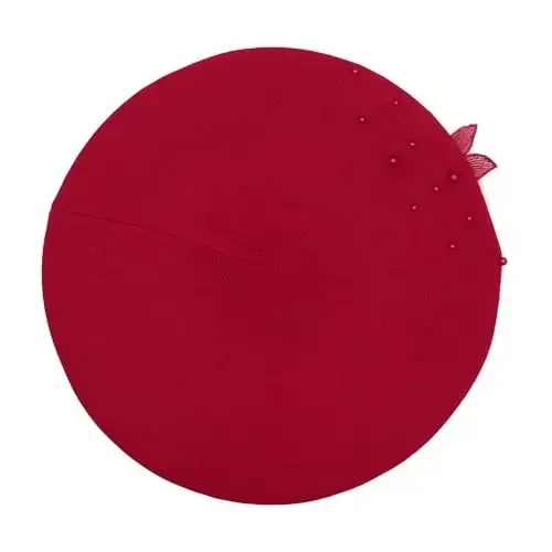 ZLYC Womens French Beret hat, Reversible Solid Color Mosaic Warm Beret Cap for Girls - 6