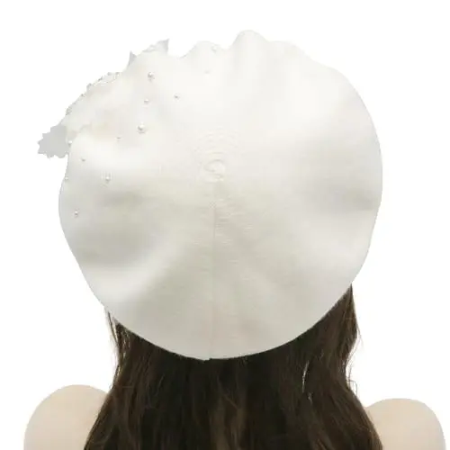 ZLYC Womens French Beret hat, Reversible Solid Color CasModazoneere Mosaic Warm Beret Cap for Girls - 3