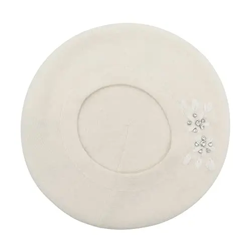 ZLYC Womens French Beret hat, Reversible Solid Color CasModazoneere Mosaic Warm Beret Cap for Girls - 4