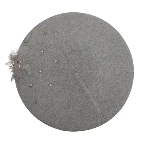 ZLYC Womens French Beret hat, Reversible Solid Color Mosaic Warm Beret Cap for Girls - 5