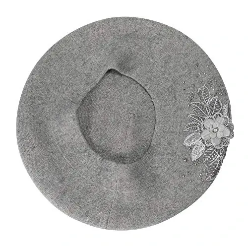 ZLYC Womens French Beret hat, Reversible Solid Color Mosaic Warm Beret Cap for Girls - 5