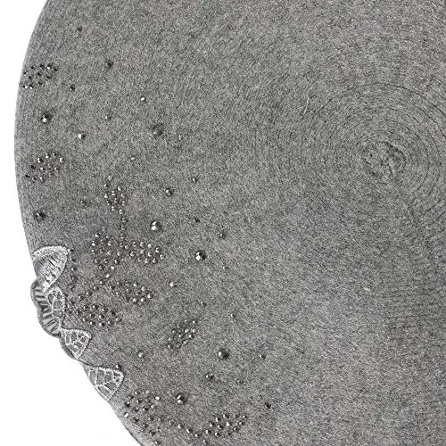 ZLYC Womens French Beret hat, Reversible Solid Color Mosaic Warm Beret Cap for Girls - 6