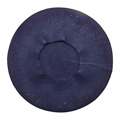 ZLYC Womens French Beret hat, Reversible Solid Color Mosaic Warm Beret Cap for Girls - 5