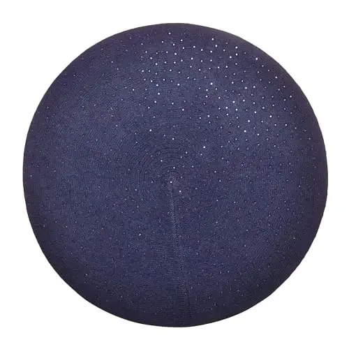 ZLYC Womens French Beret hat, Reversible Solid Color Mosaic Warm Beret Cap for Girls - 5