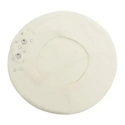 ZLYC Womens French Beret hat, Reversible Solid Color Mosaic Warm Beret Cap for Girls - 6