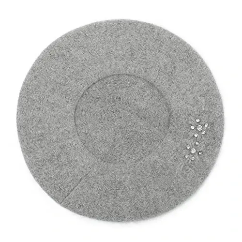 ZLYC Womens French Beret hat, Reversible Solid Color Mosaic Warm Beret Cap for Girls - 5