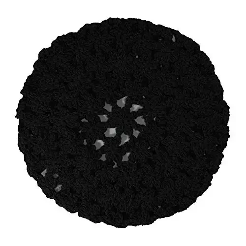 ZLYC Women Cotton Slouchy Crochet Beret Handmade Cutout Floral Beanie Hat - 5