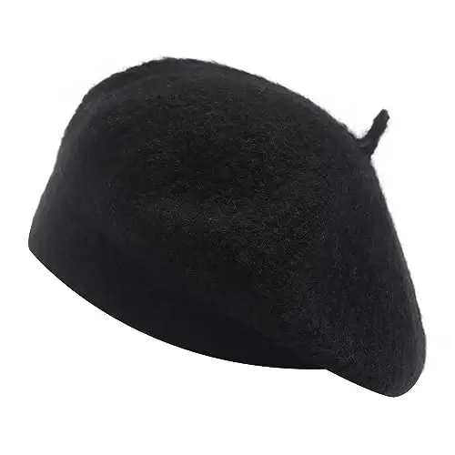 ZLYC Women French Beret Hat Winter Knitted Stretchable Beret Artist Cap | classic artist beret,soft stretch fit,city travel photo shoot, festival vintage party artist costume,daily matching 