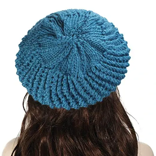 ZLYC Women Wool French Beret Hat for Women Winter Knitted Berets Artist Cap - 3