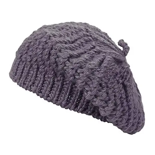 ZLYC Women Wool French Beret Hat for Women Winter Knitted Berets Artist Cap - 1