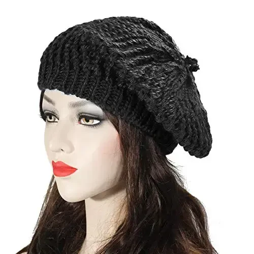 ZLYC Women Wool French Beret Hat for Women Winter Knitted Berets Artist Cap - 3