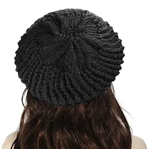 ZLYC Women Wool French Beret Hat for Women Winter Knitted Berets Artist Cap - 4
