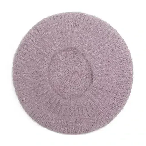 ZLYC Women Wool French Beret Hat for Women Winter Knitted Berets Artist Cap - 5
