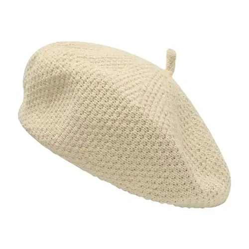 ZLYC Women Wool French Beret Hat for Women Winter Knitted Berets Artist Cap 