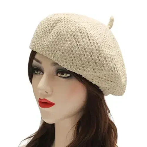 ZLYC Women Wool French Beret Hat for Women Winter Knitted Berets Artist Cap - 2