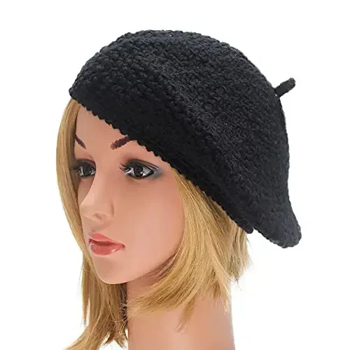ZLYC Women Wool French Beret Hat for Women Winter Knitted Berets Artist Cap - 4