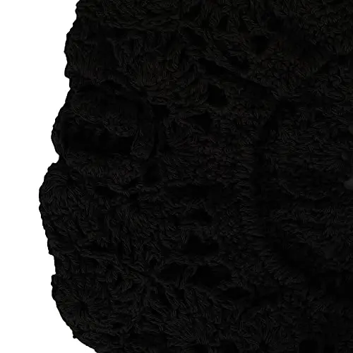ZLYC Women Cotton Slouchy Crochet Beret Handmade Cutout Floral Beanie Hat - 7