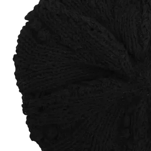 ZLYC Women Cotton Slouchy Crochet Beret Handmade Cutout Floral Beanie Hat - 6