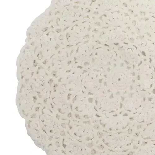 ZLYC Women Cotton Slouchy Crochet Beret Handmade Cutout Floral Beanie Hat - 6