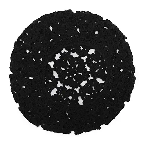 ZLYC Women Cotton Slouchy Crochet Beret Handmade Cutout Floral Beanie Hat - 6