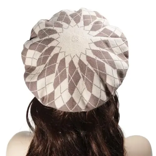 ZLYC Women French Beret Hat Reversible Knit Thickened Warm Artist Cap | Soft dense, timeless parisian vintage aesthetic, daily outfits matching, café gallery weekend stroll, autumn holiday party - 5