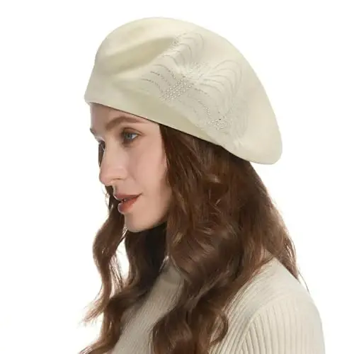 ZLYC Women French Beret Hat Reversible Knit Thickened Warm Artist Cap | Soft dense, timeless parisian vintage aesthetic, daily outfits matching, café gallery weekend stroll, autumn holiday party - ZLYC (1)