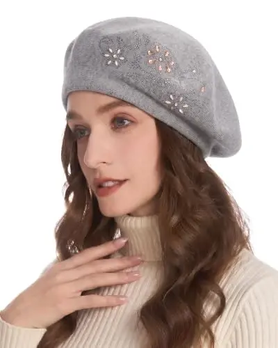 ZLYC Women French Beret Hat Reversible Knit Thickened Warm Artist Cap | Soft dense, timeless parisian vintage aesthetic, daily outfits matching, café gallery weekend stroll, autumn holiday party - 1