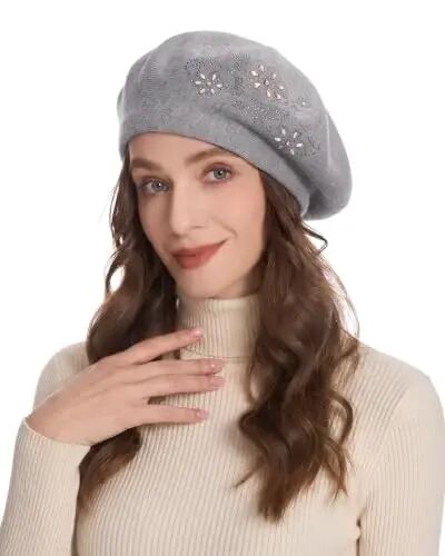 ZLYC Women French Beret Hat Reversible Knit Thickened Warm Artist Cap | Soft dense, timeless parisian vintage aesthetic, daily outfits matching, café gallery weekend stroll, autumn holiday party - ZLYC (1)