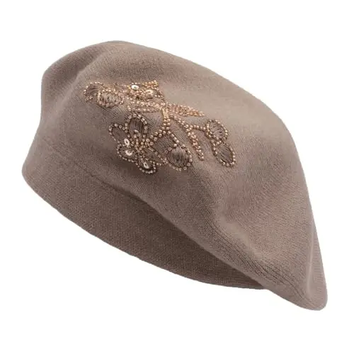 ZLYC Women French Beret Hat Reversible Knit Thickened Warm Artist Cap | Soft dense, timeless parisian vintage aesthetic, daily outfits matching, café gallery weekend stroll, autumn holiday party - 1