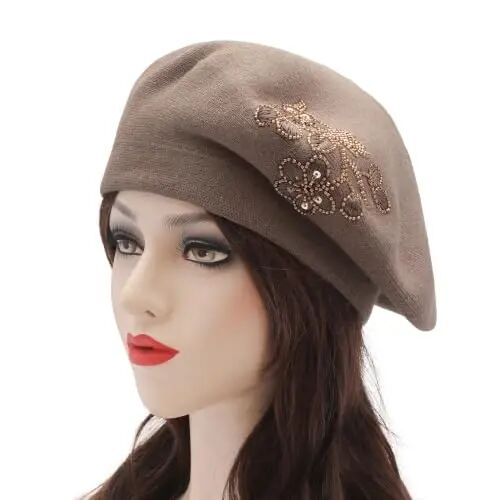 ZLYC Women French Beret Hat Reversible Knit Thickened Warm Artist Cap | Soft dense, timeless parisian vintage aesthetic, daily outfits matching, café gallery weekend stroll, autumn holiday party - ZLYC (1)