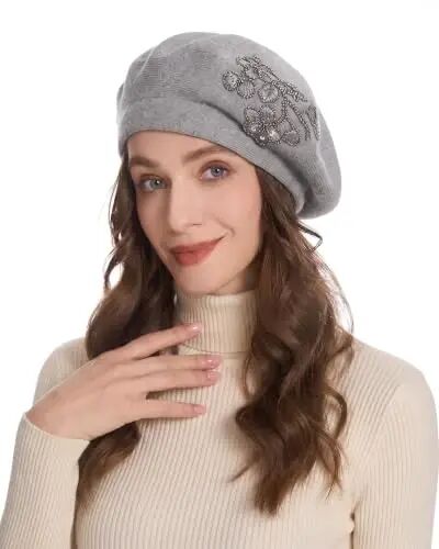 ZLYC Women French Beret Hat Reversible Knit Thickened Warm Artist Cap | Soft dense, timeless parisian vintage aesthetic, daily outfits matching, café gallery weekend stroll, autumn holiday party - ZLYC (1)