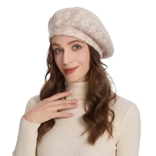 ZLYC Women French Beret Hat Reversible Knit Thickened Warm Artist Cap | Soft dense, timeless parisian vintage aesthetic, daily outfits matching, café gallery weekend stroll, autumn holiday party - 3