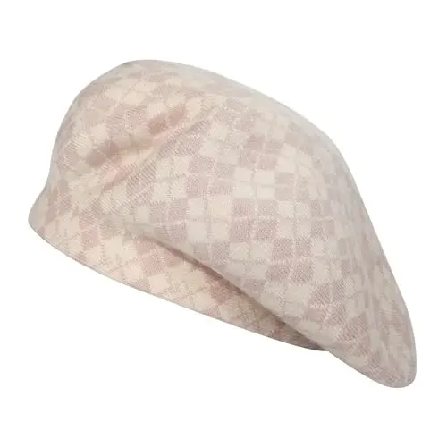 ZLYC Women French Beret Hat Reversible Knit Thickened Warm Artist Cap | Soft dense, timeless parisian vintage aesthetic, daily outfits matching, café gallery weekend stroll, autumn holiday party - 4