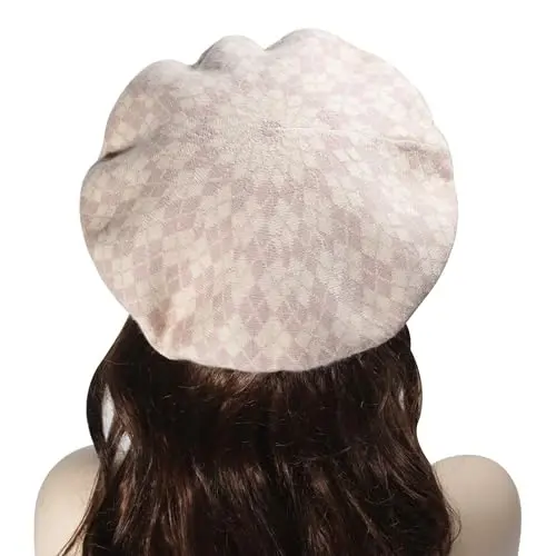 ZLYC Women French Beret Hat Reversible Knit Thickened Warm Artist Cap | Soft dense, timeless parisian vintage aesthetic, daily outfits matching, café gallery weekend stroll, autumn holiday party - 5