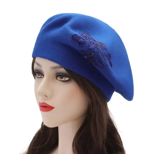 ZLYC Women French Beret Hat Reversible Knit Thickened Warm Artist Cap | Soft dense, timeless parisian vintage aesthetic, daily outfits matching, café gallery weekend stroll, autumn holiday party - ZLYC (1)