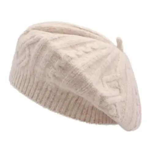 ZLYC Women French Beret Hat Reversible Solid Color Knit Warm Artist Cap | Dense soft, classic paris elegant styling, daily outfits match, city café gallery walk, vacation party photography headwear - 1