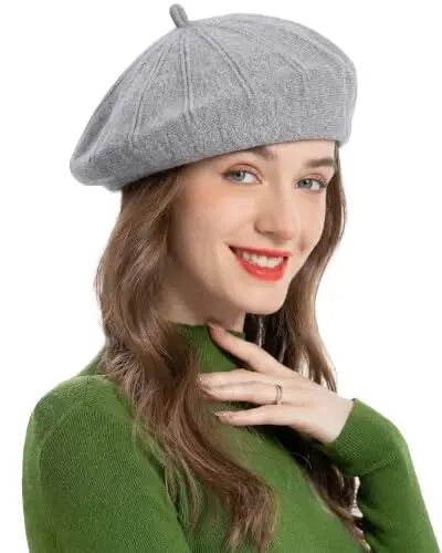 ZLYC Women French Beret Hat Reversible Solid Color Knit Warm Artist Cap | Dense soft, classic paris elegant styling, daily outfits match, city café gallery walk, vacation party photography headwear - ZLYC (1)