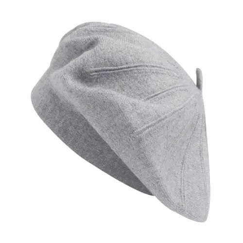 ZLYC Women French Beret Hat Reversible Solid Color Knit Warm Artist Cap | Dense soft, classic paris elegant styling, daily outfits match, city café gallery walk, vacation party photography headwear - 4