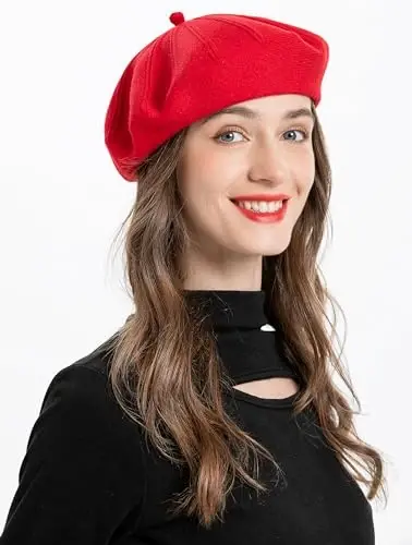 ZLYC Women French Beret Hat Reversible Solid Color Knit Warm Artist Cap | Dense soft, classic paris elegant styling, daily outfits match, city café gallery walk, vacation party photography headwear - 3