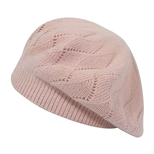 ZLYC Women French Beret Hat Reversible Solid Color Knit Warm Artist Cap | Dense soft, classic paris elegant styling, daily outfits match, city café gallery walk, vacation party photography headwear - 1