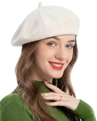 ZLYC Women French Beret Hat Reversible Solid Color Knit Warm Artist Cap | Dense soft, classic paris elegant styling, daily outfits match, city café gallery walk, vacation party photography headwear - ZLYC (1)