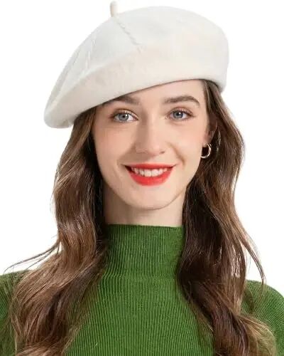 ZLYC Women French Beret Hat Reversible Solid Color Knit Warm Artist Cap | Dense soft, classic paris elegant styling, daily outfits match, city café gallery walk, vacation party photography headwear - 3